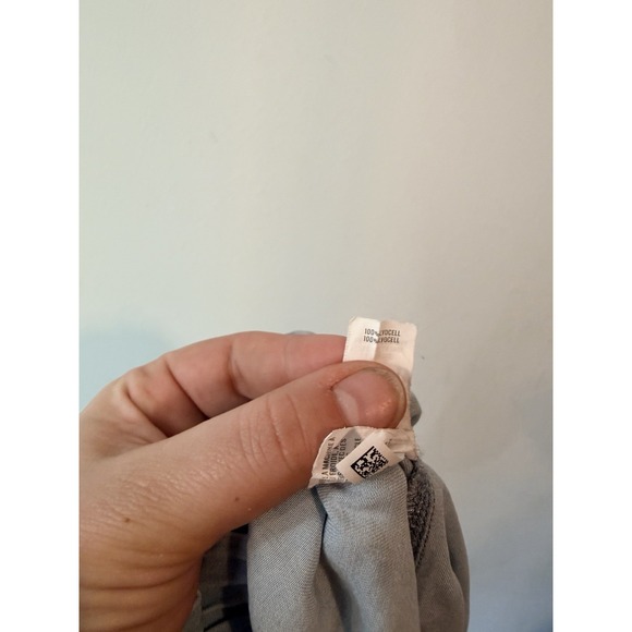 Aerie Faux Denim‎ Paper Bag Shorts Size Large Blue Loose Fit Elastic Waist - Picture 6 of 6